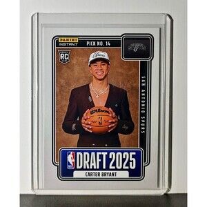 Carter Bryant Rookie 2025-26 Panini NBA #14 Draft Night Card San Antonio Spurs